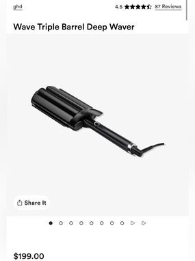 ghd Wave Triple Barrel Deep Waver – Black